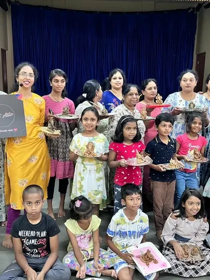 So many happy faces and beautiful handmade idols. I feel blessed to have guided over 80 participants in our clay Ganesha workshops.