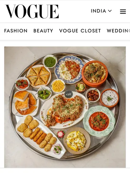 A full Bohri thaal I photographed, featured in Vogue India. This shot captures the communal and celebratory nature of the meal.