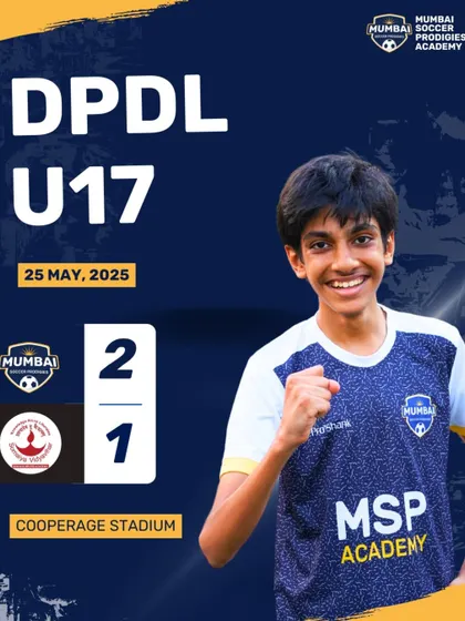 The official score graphic for our U17s' 2-1 win.