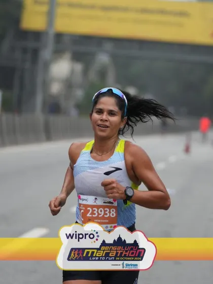 Hair flying, pushing hard in the final stretch. This is what it looks like to leave it all out on the course. I encourage my athletes to race with heart and finish with no regrets.