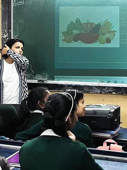 A big part of my work is going into schools and talking directly to adolescents. Here I am during a nutrition session at a Delhi government school, discussing how the right foods provide energy for studies and sports. It is a blessing to connect with them and set them on a path to a healthy future.
