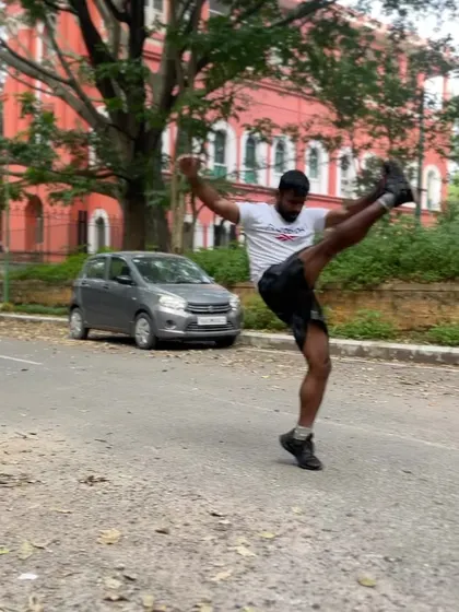 Cross kicks are great for dynamically stretching the hamstrings and improving flexibility before a run.