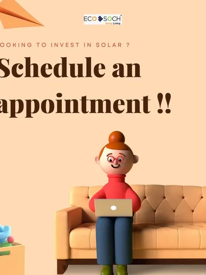 An invitation for those looking to invest in solar to schedule an appointment with us. We make the process of switching to solar easy, starting with a simple call.