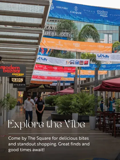 This is the heart of the experience I've curated. Stroll through The Square, where you'll find a mix of delicious bites and standout shopping from brands like Chique and Modern Bazaar Express. It's the perfect place to discover great finds and enjoy the good times.