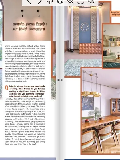 A spread from my interview in Open Acres, where I discuss my design trends, working with celebrity clients, and my philosophy of collaboration.