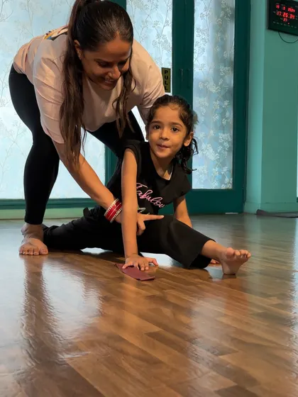 A proud moment between teacher and student. This image captures the trust and connection we build in the studio.