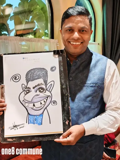 This gentleman's caricature has a very fun, zany expression. I always aim to make people laugh with my art.