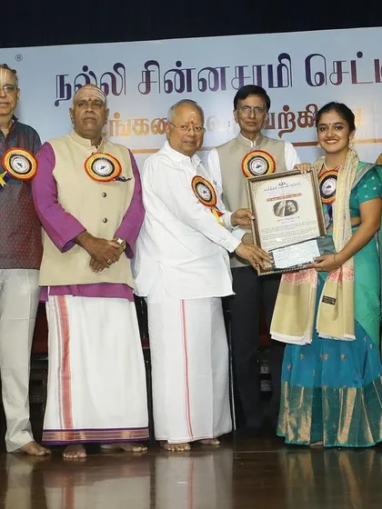 A group photo from the 'ISAI CHUDAR' award ceremony at Bharatiya Vidya Bhavan. It is always inspiring to be surrounded by the stalwarts of the music community.