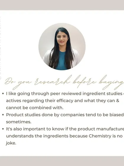 Before recommending a product, I review peer-reviewed studies on its active ingredients. It's important to rely on unbiased scientific evidence rather than brand-sponsored studies to understand a product's true efficacy.