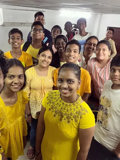 More yellow-themed celebrations from Navratri Day 5, 2023.