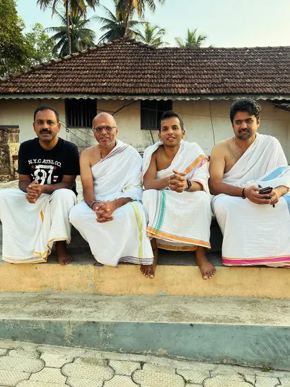 A moment of rest and connection with my spiritual brothers. These relationships, built on a shared path of seeking, are invaluable.