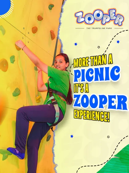 This is more than just a picnic, it's a Zooper experience. Students get to challenge themselves on the rock climbing wall in a completely safe and supervised environment.