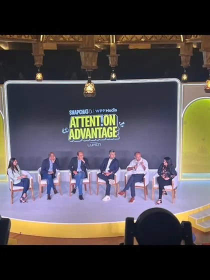 A panel of industry leaders at the Snapchat event. We managed the stage and speakers for this insightful discussion.