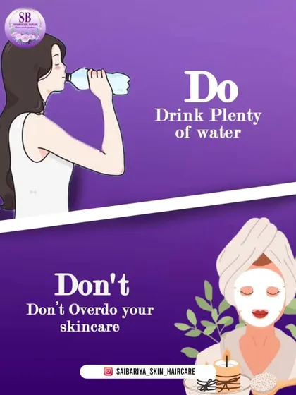 A simple winter skincare DO and DON'T: DO drink plenty of water, but DON'T overdo your skincare routine with too many products.