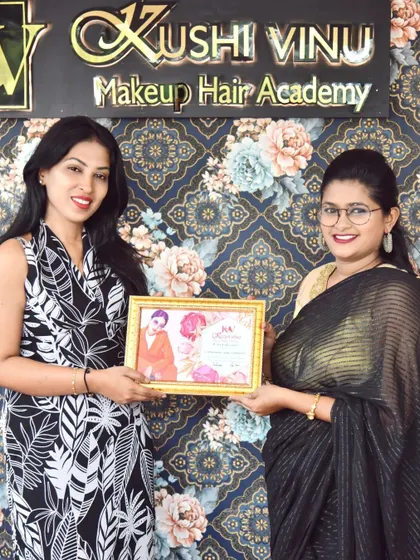 Another happy graduate from my makeup and hair academy. Her hard work and passion for art have paid off.