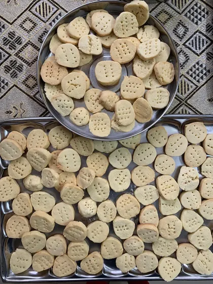 Trays of my simple and delicious Sweet & Salt Butter Cookies, a timeless classic that everyone loves.