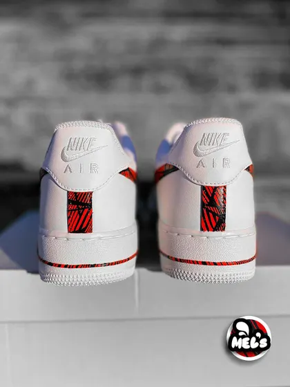 A back view of the matching MotoGP custom sneakers.