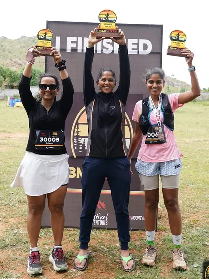 On the podium at the BMF Ultra. This race was a soul satisfying experience, pushing through a hamstring issue and blisters to just enjoy the process and the community on the route.