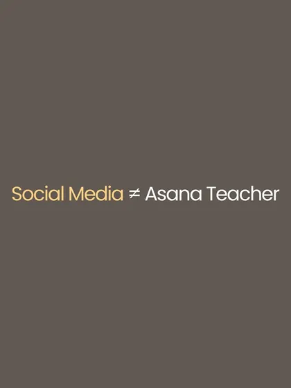 The online yoga world can be confusing. It is easy to be drawn to what looks good rather than what is good for you. This series offers guidance on how not to get fooled. Remember: inspiration is not instruction, your body is not their body, and social media is not a substitute for a real asana teacher. Follow qualified teachers, not just influencers.