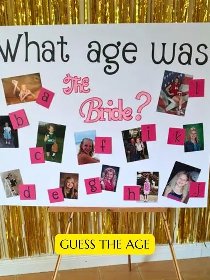 "What age was the bride?" A sweet and personal game where guests guess the bride's age in various childhood photos.