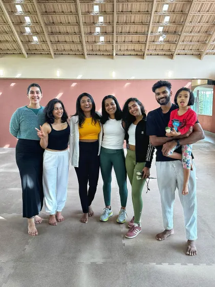 The amazing community at My Third Space! I'm so grateful to teach alongside these incredible trainers and guide so many wonderful clients. Look at all these happy faces after a great session.