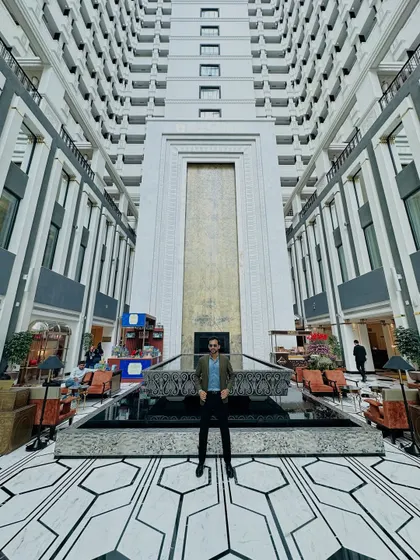 A shot taken at the ITC Narmada, the venue for a corporate dealers meet. The grandeur of the location matched the professional and upscale tone of the event I was hosting.