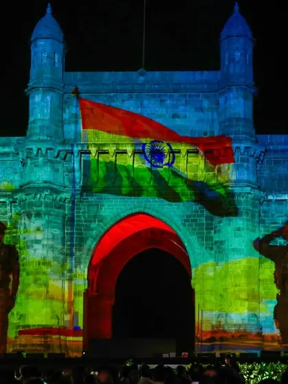 A powerful projection of the Indian flag and national heroes on the Gateway of India. This showcases our technical expertise in large-format projection mapping to create emotionally resonant moments for national events.