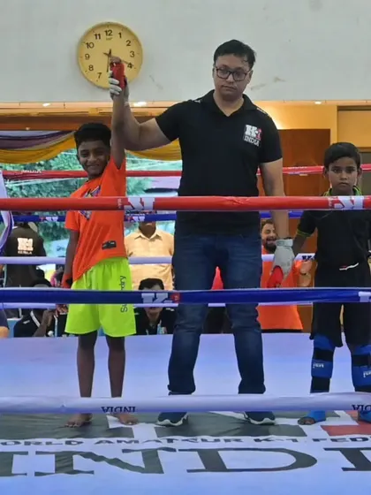 Another one of our little champs tasting victory in the ring. The experience of competing is invaluable for their growth.