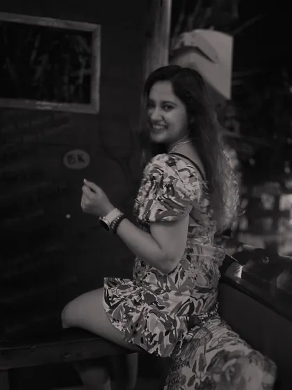 A black and white shot capturing a happy, spontaneous moment at an event. It's these genuine interactions that make guest appearances so rewarding.