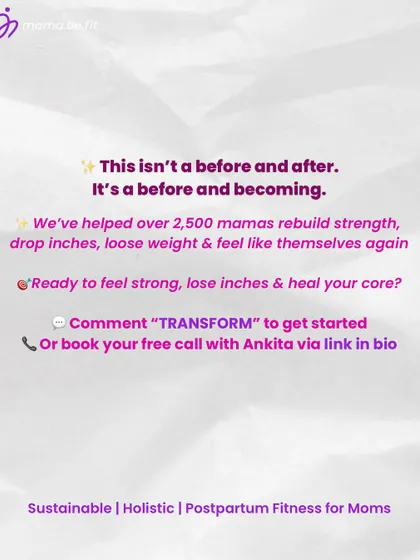 This isn't a before and after; it's a before and becoming. Deepa's journey is about rebuilding strength and feeling like herself again, a process we have guided over 2,500 mamas through.