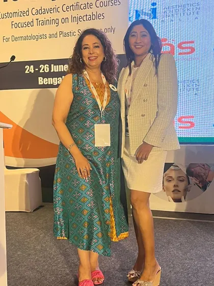 With a colleague at a DIAS conference. These events are invaluable for networking and sharing insights with other professionals in the field.