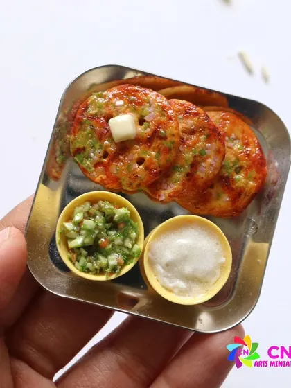Another shot of the miniature Thalipeeth, a unique and delicious dish to add to your collection.