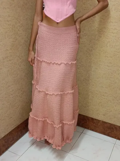 Another view of the Maloi skirt worn as a maxi skirt.