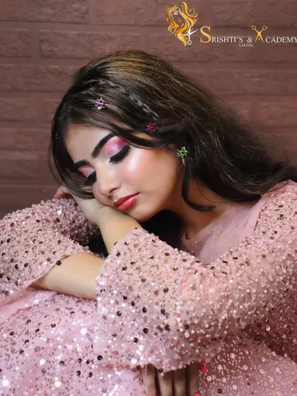 "What was I made for?" A dreamy, thoughtful portrait from our Barbie-inspired shoot. The pink-toned makeup and soft lighting create a beautiful, doll-like effect.