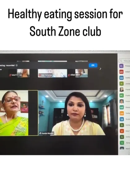 I connect with audiences globally through interactive virtual wellness sessions. Whether your team is in one office or spread across continents, I deliver the same high-impact, practical nutrition coaching directly to them.