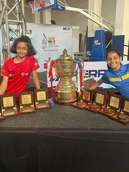 Another shot of the girls celebrating their haul of medals.