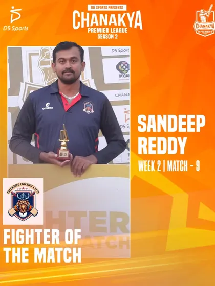 Sandeep Reddy, a two-time Fighter of the Match in Week 2, showing incredible consistency and spirit.