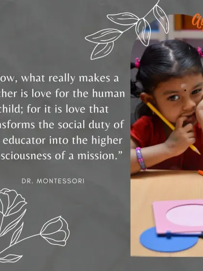 "Now, what really makes a teacher is love for the human child; for it is love that transforms the social duty of the educator into the higher consciousness of a mission." This is the passion that drives every guide at Ayelet.