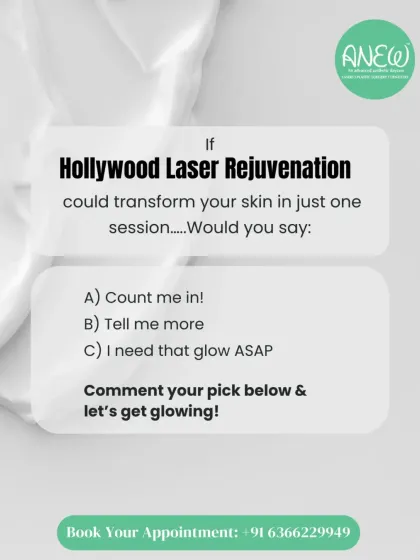 Hollywood Laser Rejuvenation can transform your skin in just one session. It is the perfect treatment for getting that camera-ready glow before an important event.