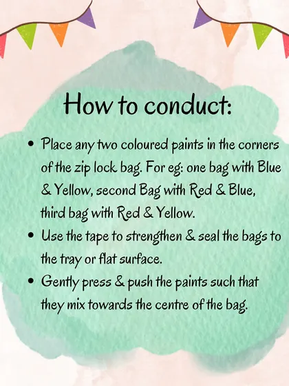 Explore the magic of color mixing with this simple paint-in-a-bag activity. It's a mess-free way to promote scientific thinking and develop hand-eye coordination.