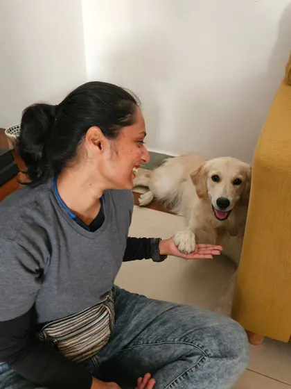 Happy mornings like this are what it's all about. Sharing a quiet, happy moment with a dog is the ultimate reward for both the owner and the trainer.