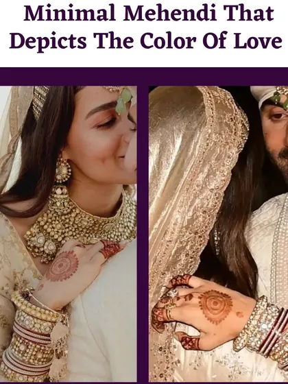 Even the mehndi was minimal and modern. This shows that you can incorporate traditions in a way that feels personal and understated.
