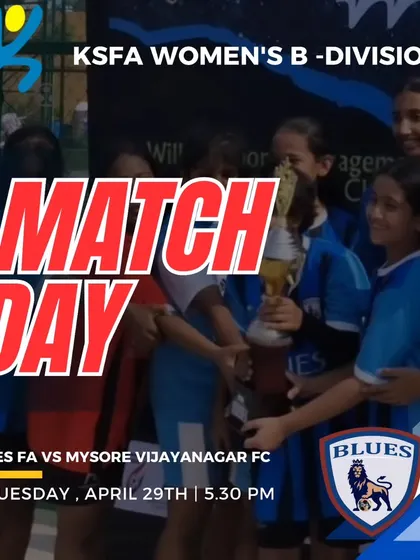 Another professional match day graphic, this time for a game against Mysore Vijayanagar FC in the KSFA B-Division league.