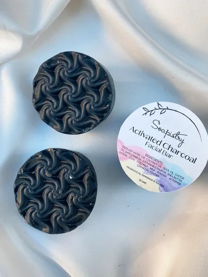My Activated Charcoal facial bar is back! It's designed to absorb excess oil and tighten pores, making it perfect for oily skin.