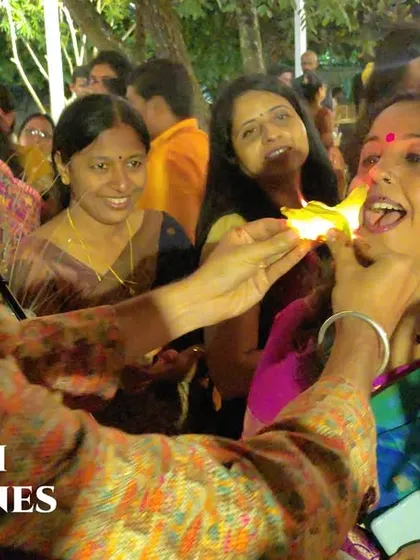 A guest's priceless reaction to their first Fire Paan. It's these moments of pure delight and entertainment that I strive to create at every single function.