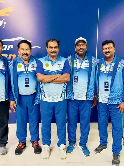 Our senior coaching staff at the 78th National Aquatic Championships.