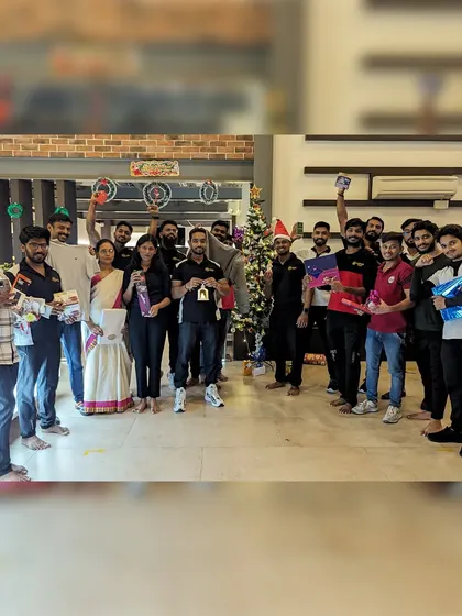 Our amazing team celebrating the holidays with a Secret Santa gift exchange. We foster a warm and joyful atmosphere for our staff and members.