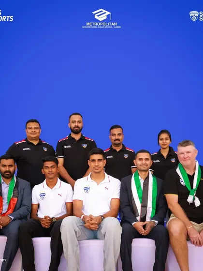 The BFC and H16 Sports leadership team pose for a photo at the launch event.