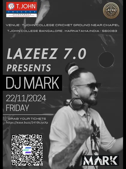 Here's the official poster for Lazeez 7.0, the college fest at T.John College. I love the energy of campus crowds.