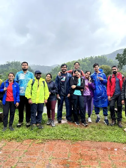 Another happy group photo from our Kurinjal trek, showcasing the fun and camaraderie of our trekking community.